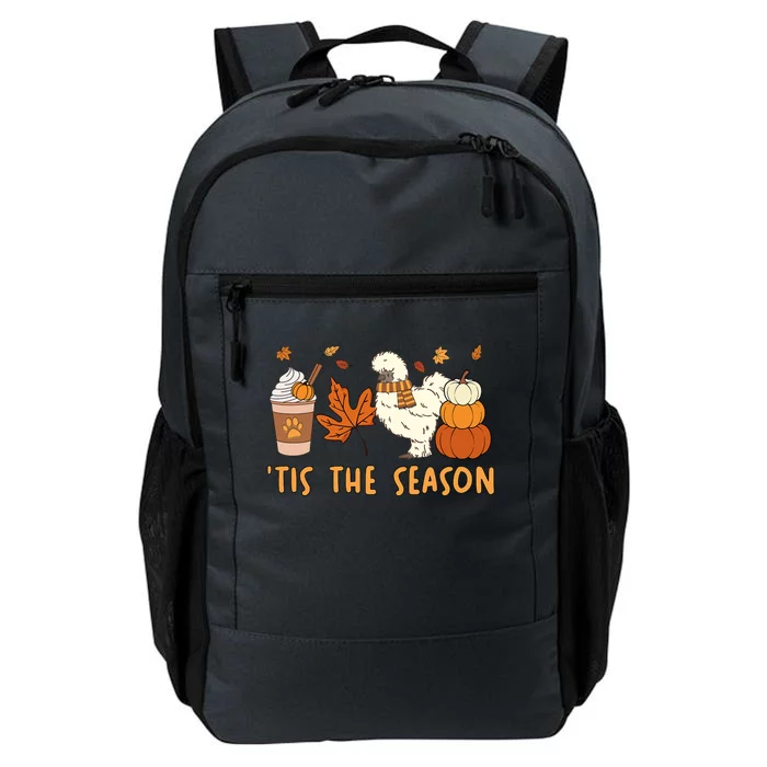 Tis The Season Silkie Chicken Mom Fall Autumn Pumpkin Coffee Daily Commute Backpack