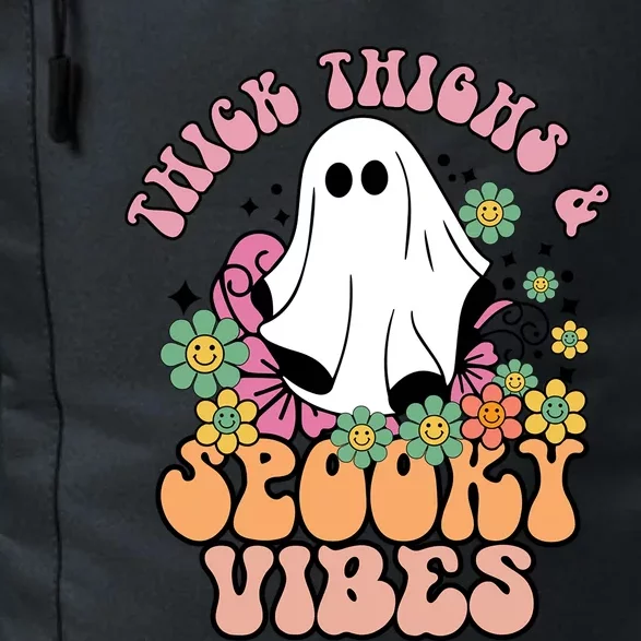 Thick Thighs Spooky Vibe Groovy Witchy Halloween Costume Great Gift Daily Commute Backpack