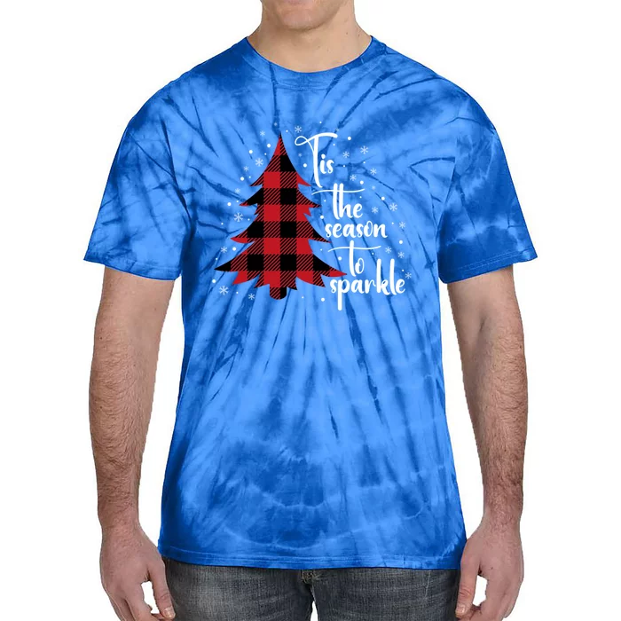 Tis The Season To Buffalo Plaid Christmas Tree Gift Tie-Dye T-Shirt