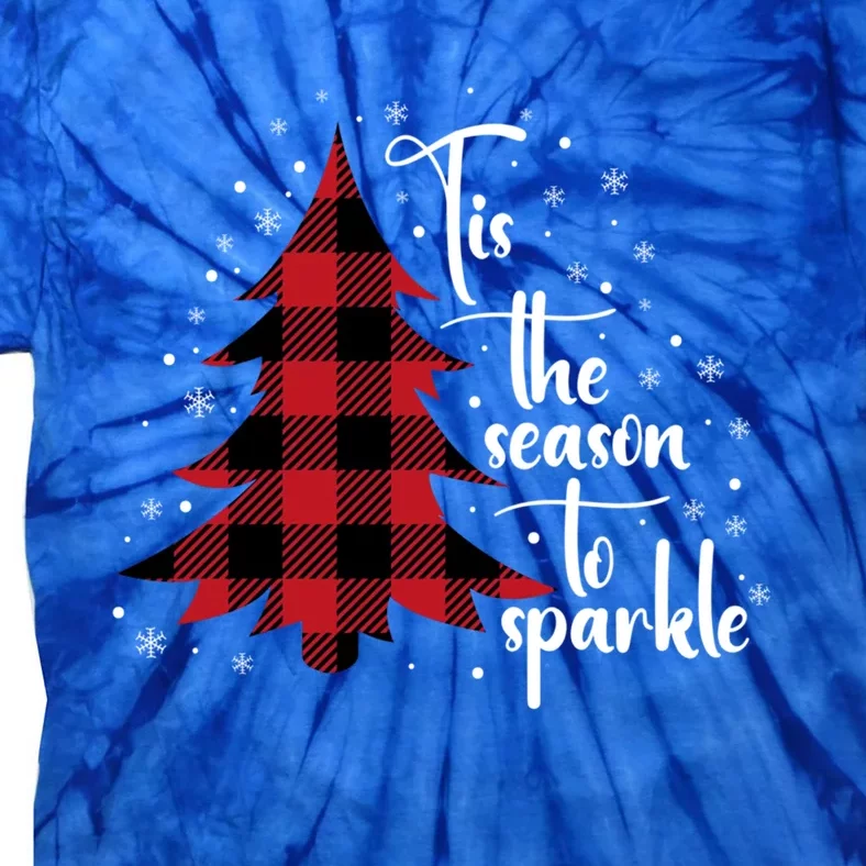 Tis The Season To Buffalo Plaid Christmas Tree Gift Tie-Dye T-Shirt