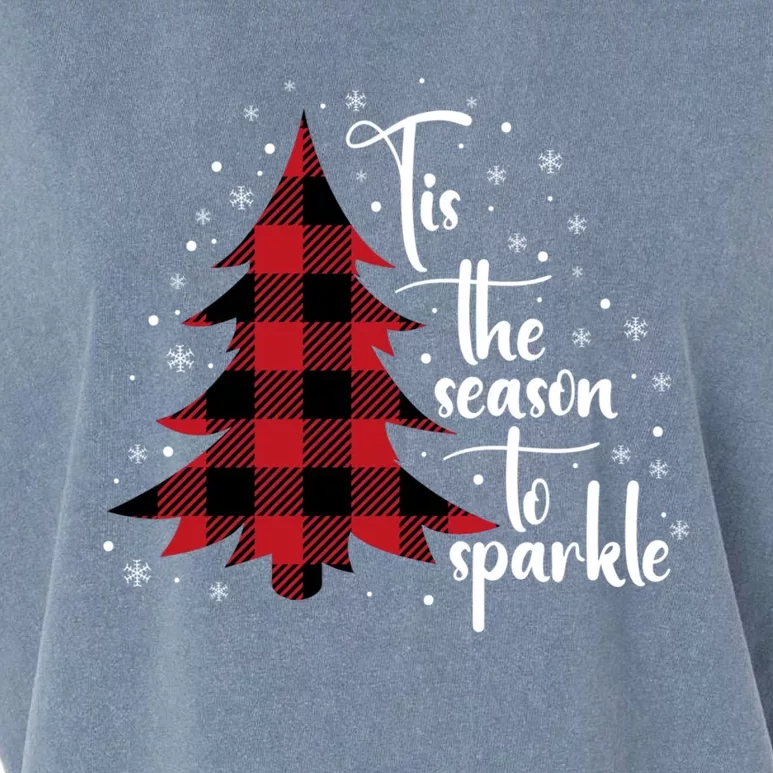 Tis The Season To Buffalo Plaid Christmas Tree Gift Garment-Dyed Women's Muscle Tee