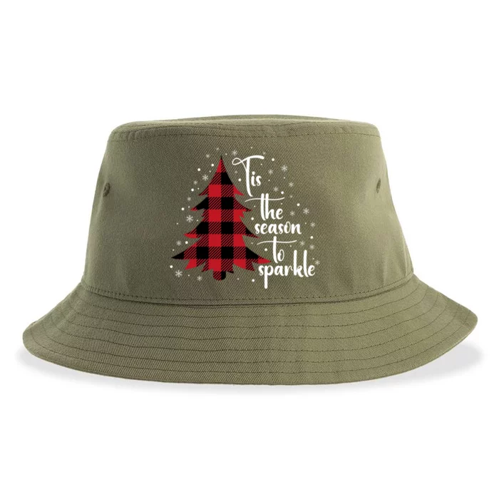 Tis The Season To Buffalo Plaid Christmas Tree Gift Sustainable Bucket Hat