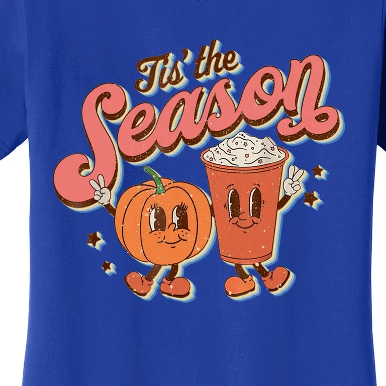 Tis The Season Pumpkin Retro Tee Spice Fall Autumn Halloween Meaningful Gift Women's T-Shirt