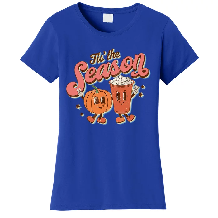 Tis The Season Pumpkin Retro Tee Spice Fall Autumn Halloween Meaningful Gift Women's T-Shirt