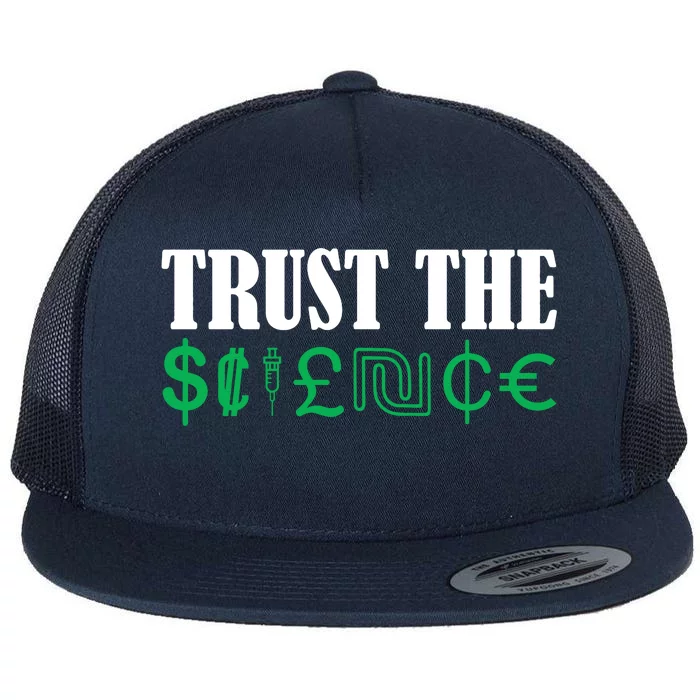 Trust The Science Flat Bill Trucker Hat