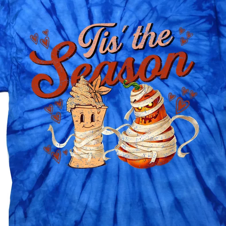 Tis The Season Pumpkin Spice Funny Fall Vibes Autumn Retro Gift Tie-Dye T-Shirt