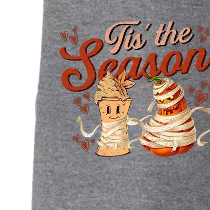 Tis The Season Pumpkin Spice Funny Fall Vibes Autumn Retro Gift Doggie 3-End Fleece Hoodie