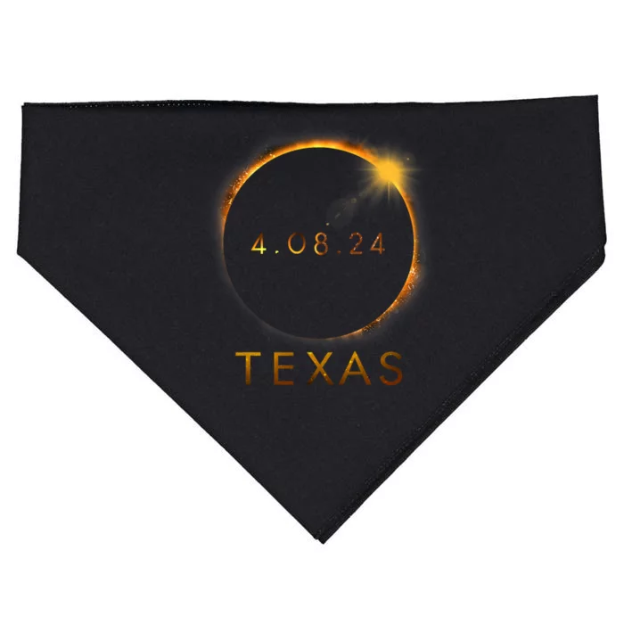 Texas Total Solar Eclipse April 8 2024 Texas Solar Eclipse USA-Made Doggie Bandana