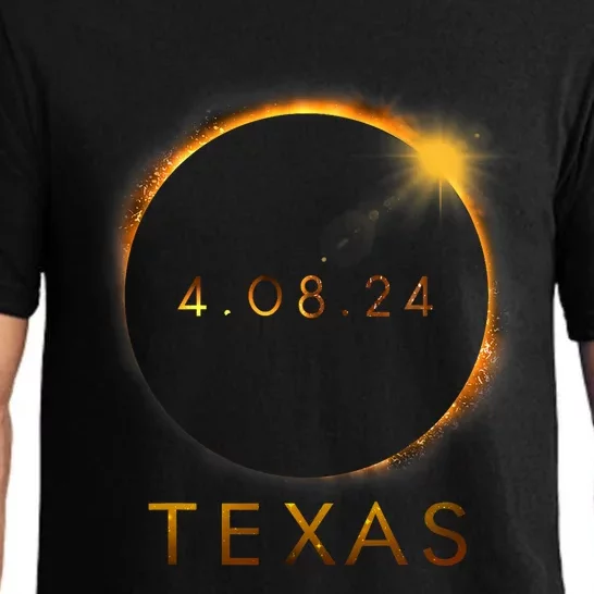 Texas Total Solar Eclipse April 8 2024 Texas Solar Eclipse Pajama Set