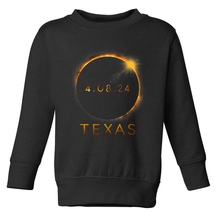 Texas Total Solar Eclipse April 8 2024 Texas Solar Eclipse Toddler Sweatshirt