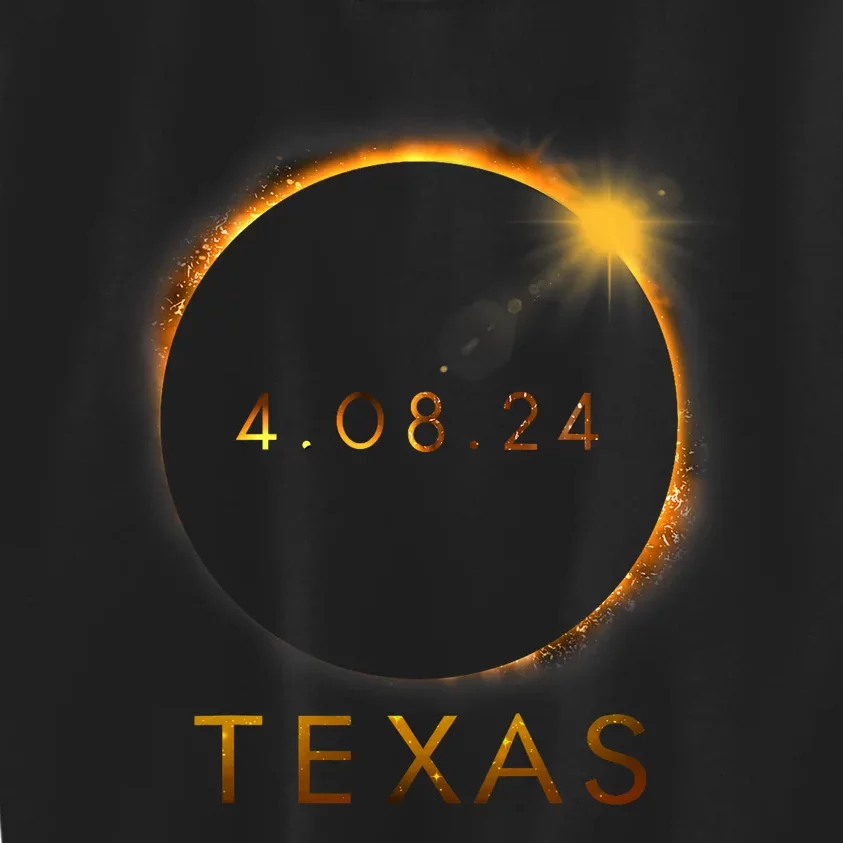 Texas Total Solar Eclipse April 8 2024 Texas Solar Eclipse Kids Sweatshirt