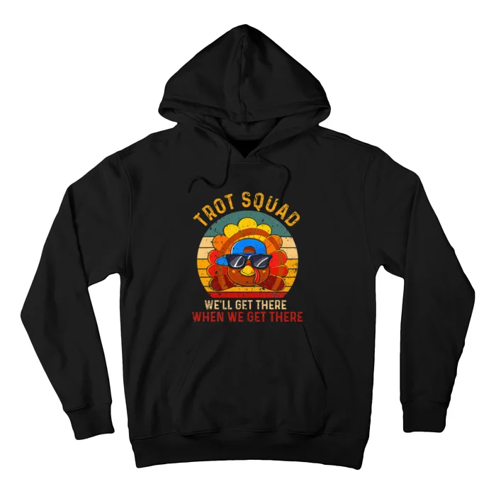 Turkey Trot Squad Funny Thanksgiving Running Hoodie