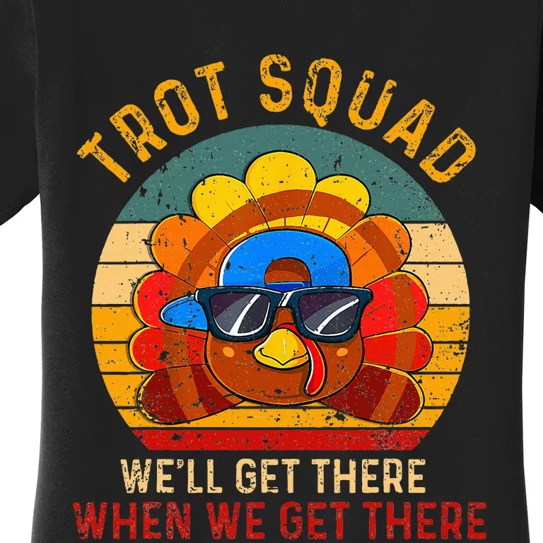 Turkey Trot Squad Funny Thanksgiving Running Women's T-Shirt