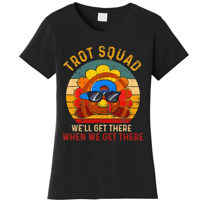 Turkey Trot Squad Funny Thanksgiving Running Women's T-Shirt