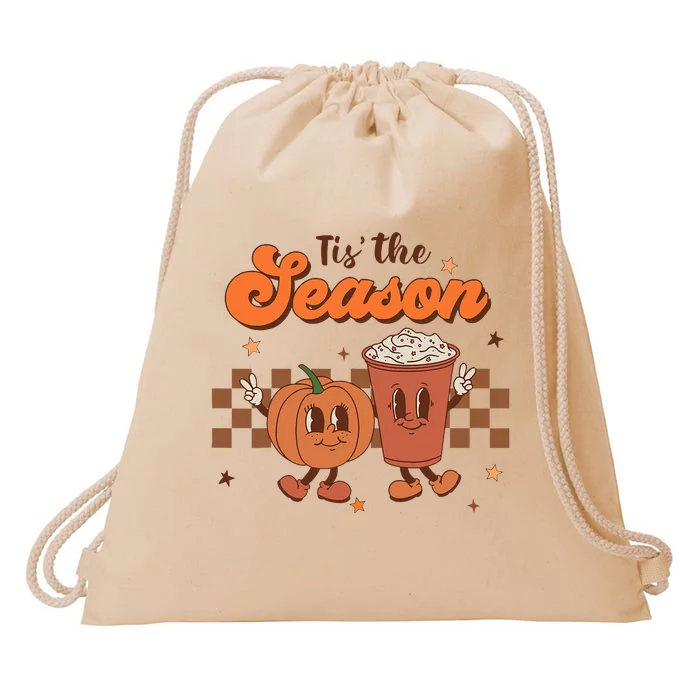 Tis The Season Pumpkin Spice Drawstring Bag