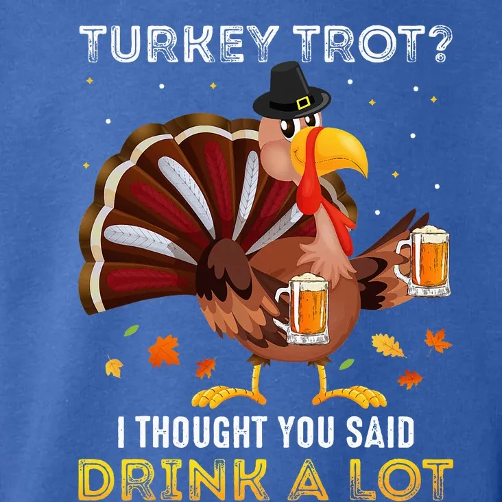 Turkey Trot Squad Running Drinking Thanksgiving Toddler Hoodie