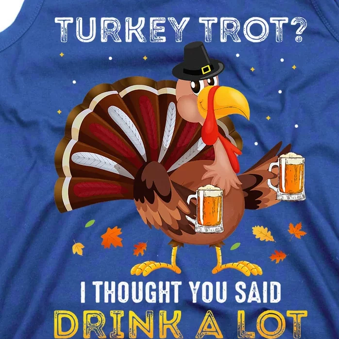 Turkey Trot Squad Running Drinking Thanksgiving Tank Top