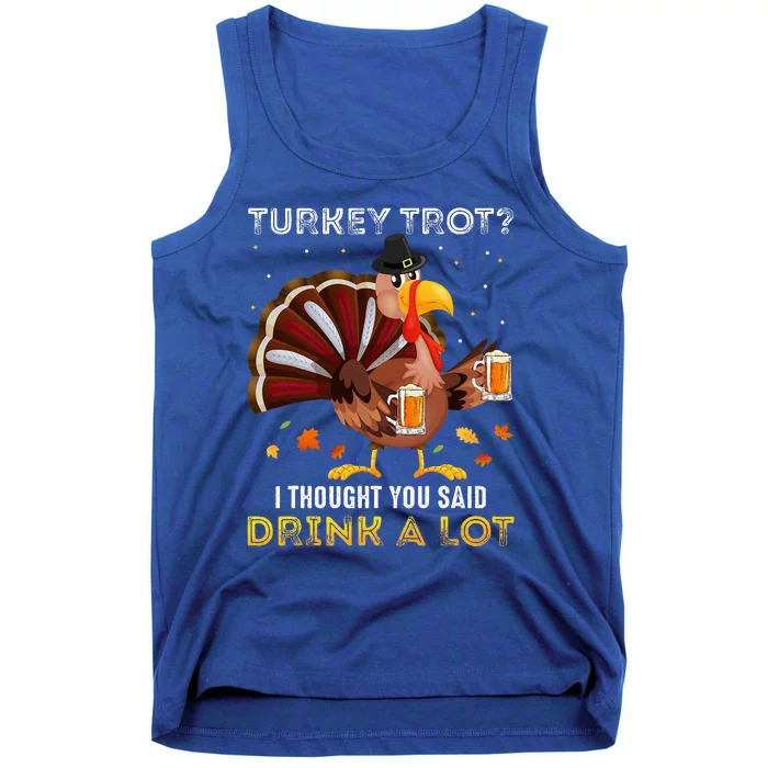 Turkey Trot Squad Running Drinking Thanksgiving Tank Top