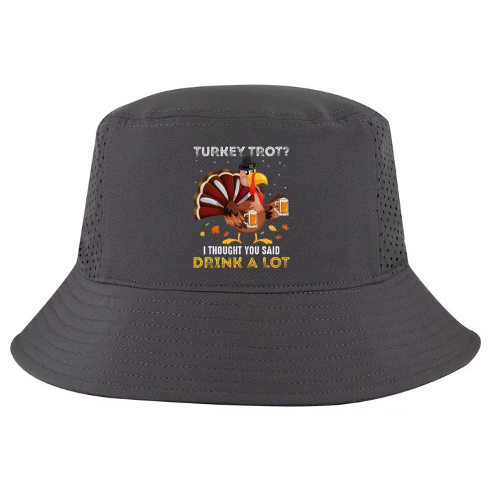 Turkey Trot Squad Running Drinking Thanksgiving Cool Comfort Performance Bucket Hat