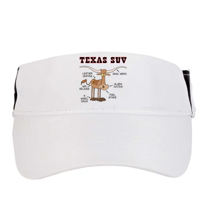 Texas TX SUV Funny Joke Longhorn Cattle Cow Adult Drive Performance Visor