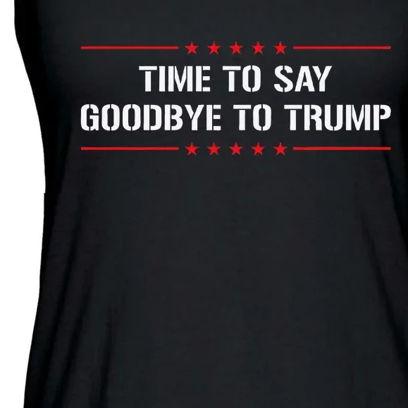 Time To Say Goodbye To Trump Ladies Essential Flowy Tank