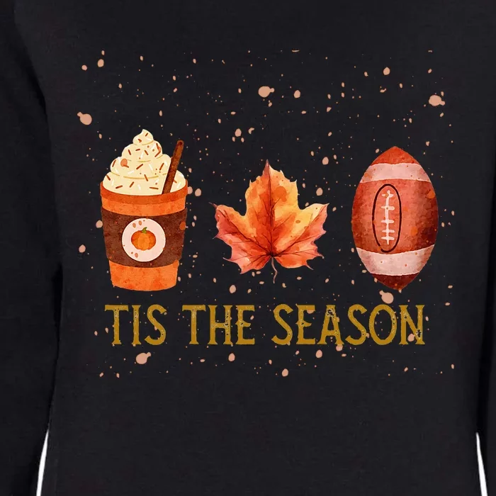 TIS THE SEASON FALL FOOTBALL THANKSGIVING PUMPKIN SPICE Womens California Wash Sweatshirt