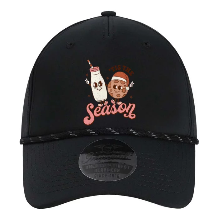 Tis The Season Cookie Milk Santa Hat Christmas Retro Xmas Meaningful Gift Performance The Dyno Cap