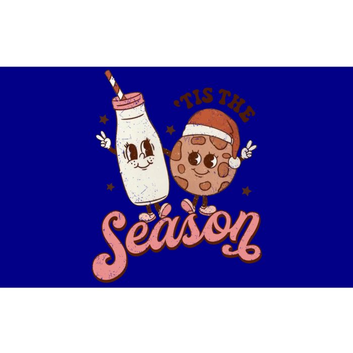 Tis The Season Cookie Milk Santa Hat Christmas Retro Xmas Meaningful Gift Bumper Sticker