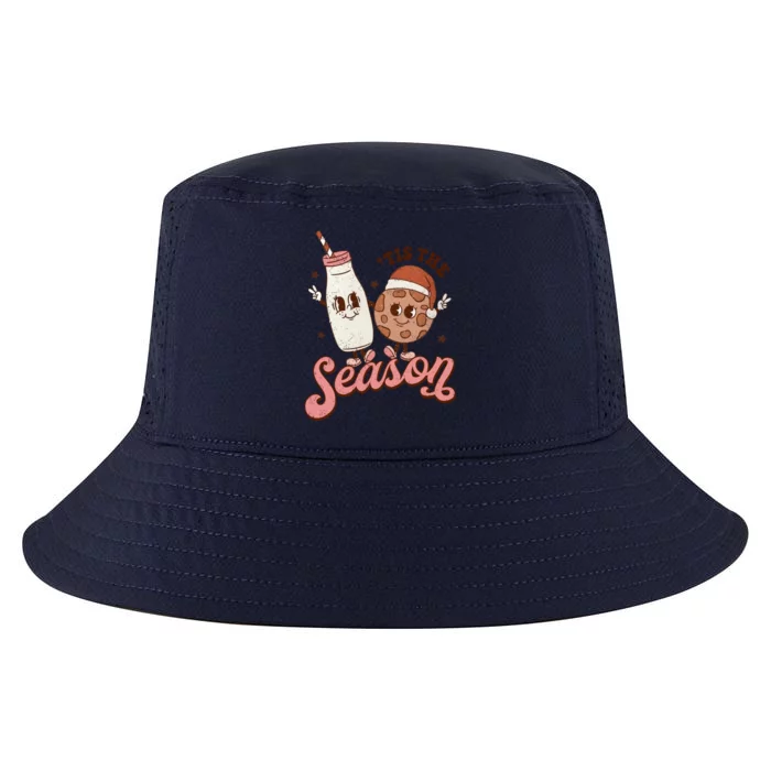 Tis The Season Cookie Milk Santa Hat Christmas Retro Xmas Meaningful Gift Cool Comfort Performance Bucket Hat