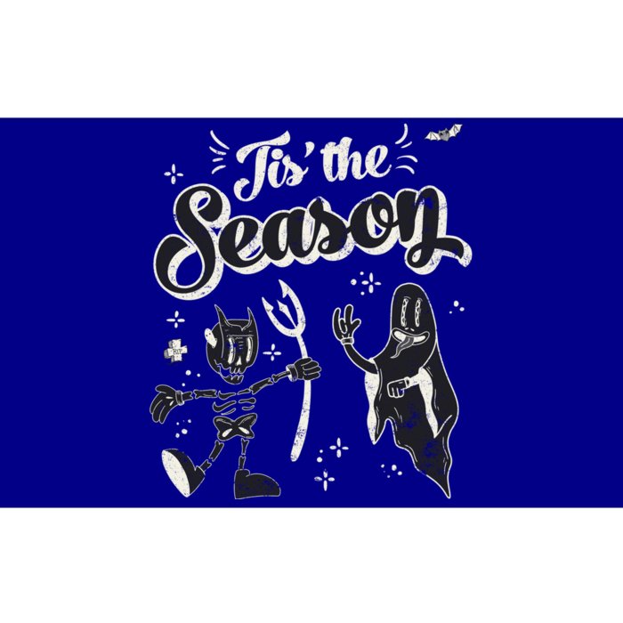 Tis' The Season Skeleton Ghost Retro Halloween Costume Party Cool Gift Bumper Sticker