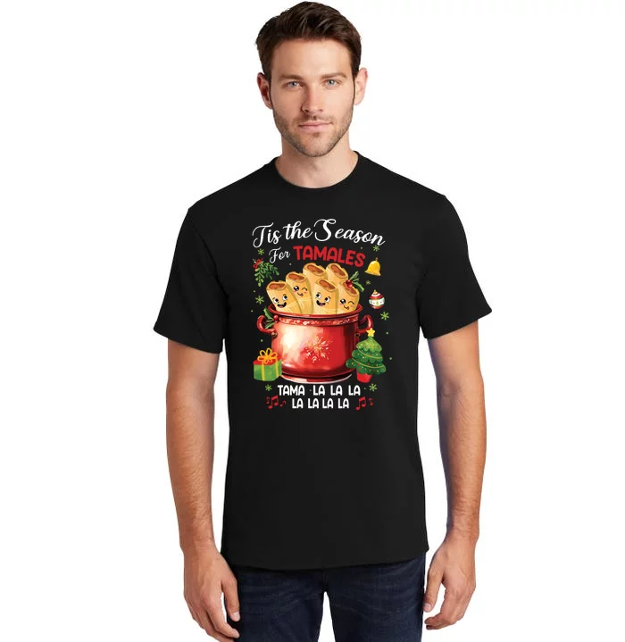 Tis The Season For Tamales Retro Mexican Food Holidays Tall T-Shirt