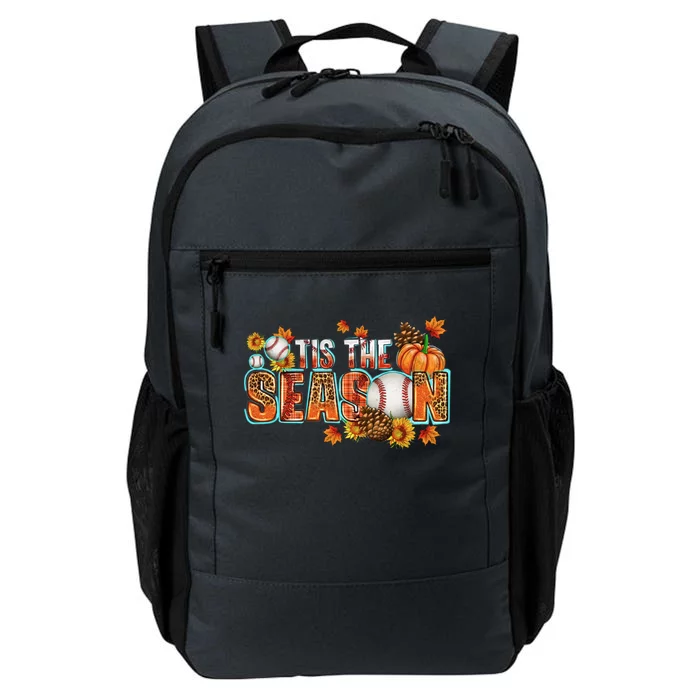 Tis The Season Leopard Pumpkin Baseball Halloween Fall Vibes Gift Daily Commute Backpack