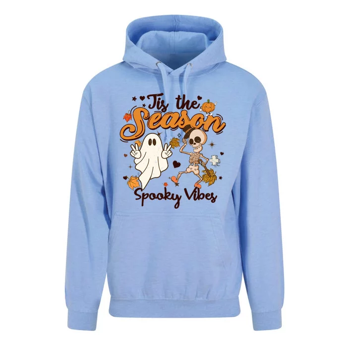 Tis' The Season Spooky Vibes Halloween Fall Spooky Season Funny Gift Unisex Surf Hoodie