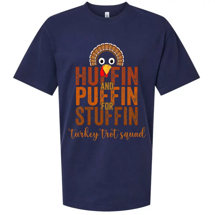 Turkey Trot Squad Huffin And Puffin For Stuffing Case Vibes Sueded Cloud Jersey T-Shirt