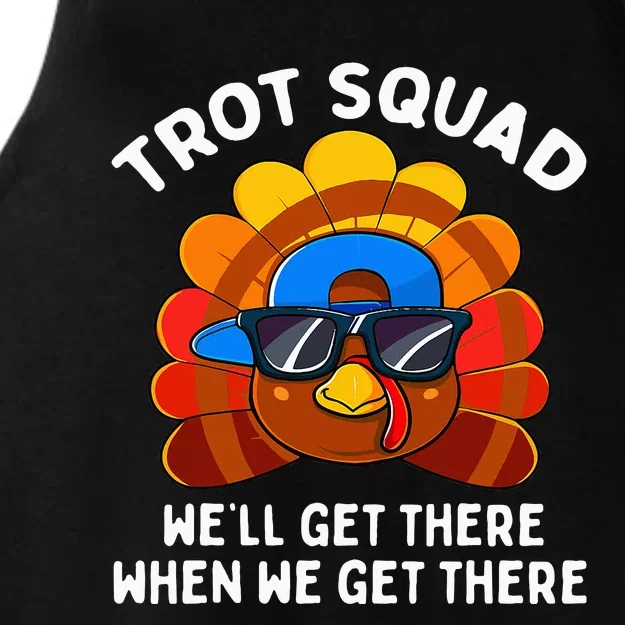 Turkey Trot Squad Thanksgiving Running Ladies Tri-Blend Wicking Tank