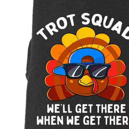 Turkey Trot Squad Thanksgiving Running Doggie 3-End Fleece Hoodie