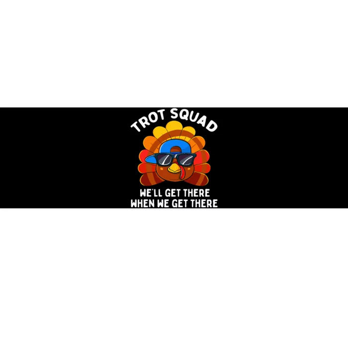 Turkey Trot Squad Thanksgiving Running Bumper Sticker