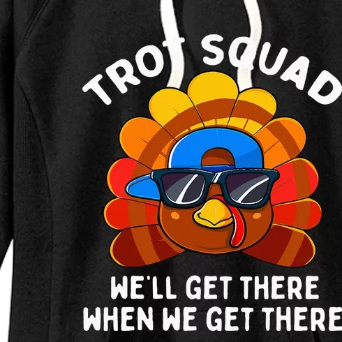 Turkey Trot Squad Thanksgiving Running Women's Fleece Hoodie