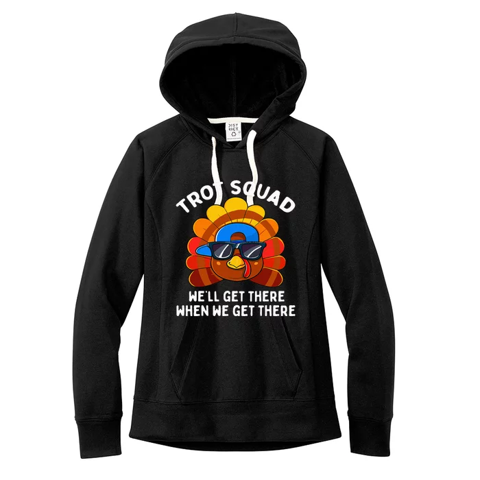 Turkey Trot Squad Thanksgiving Running Women's Fleece Hoodie