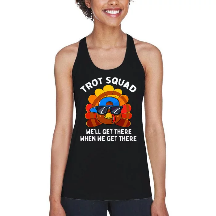 Turkey Trot Squad Thanksgiving Running Women's Racerback Tank