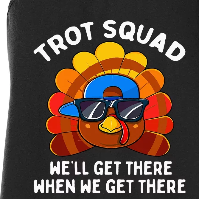 Turkey Trot Squad Thanksgiving Running Women's Racerback Tank