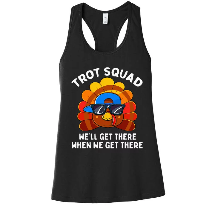 Turkey Trot Squad Thanksgiving Running Women's Racerback Tank