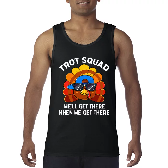 Turkey Trot Squad Thanksgiving Running Tank Top