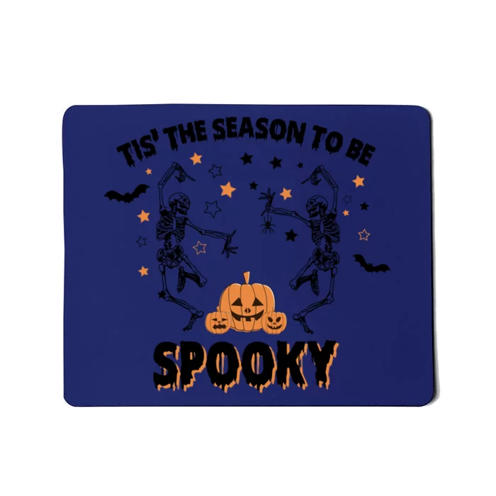 Tis' The Season Retro Halloween Cute Gift Dancing Skeletons Gift Mousepad