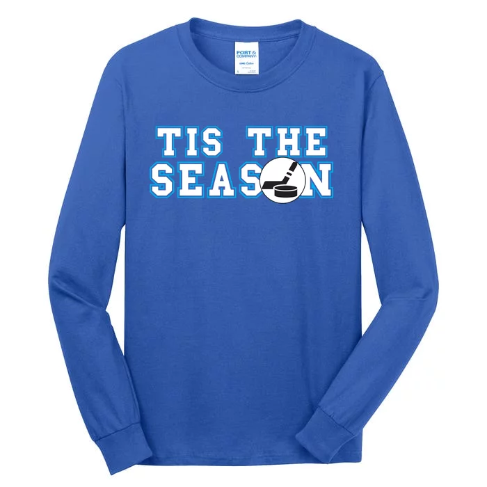 Tis The Season Hockey Player Gift Tall Long Sleeve T-Shirt