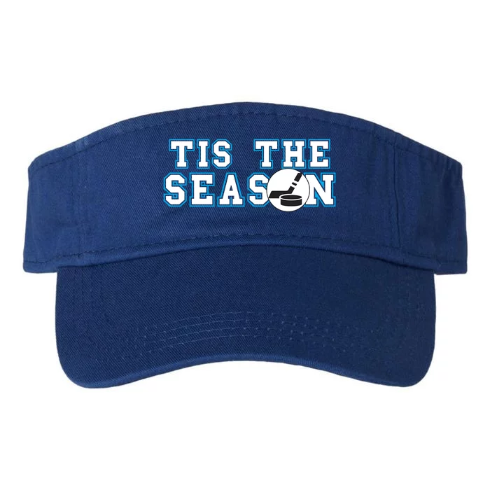 Tis The Season Hockey Player Gift Valucap Bio-Washed Visor