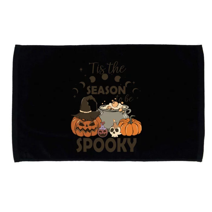 Tis The Season Retro Halloween Cute Ghost Gift Microfiber Hand Towel