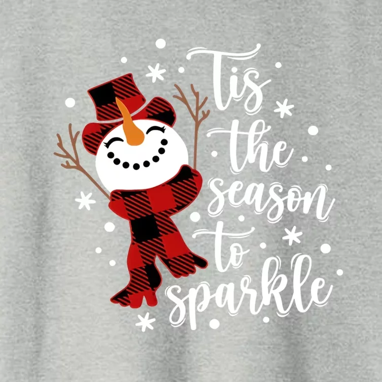 Tis The Season To Christmas Snow Gift Women's Crop Top Tee