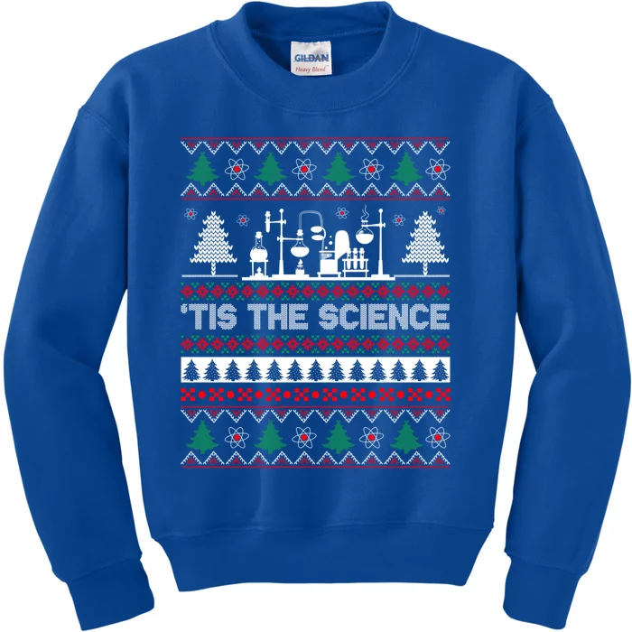 Tis The Science Christmas Scientist Funny Science Teacher Meaningful Gift Kids Sweatshirt