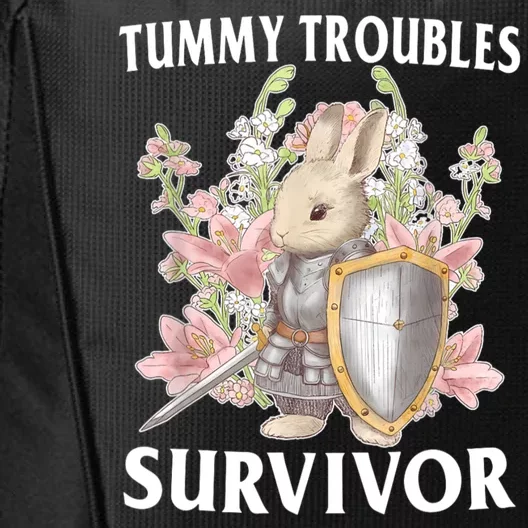 Tummy Troubles Survivor Funny Sarcastic Ibs Humor Statement City Backpack